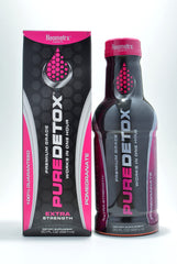 Detox Pure Neometrx Same-Day Extra Strength Detox Drink bottle with Pomegranate flavor, 20 fl oz front view