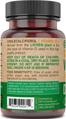 Illustration of plant-based D3 from lichen