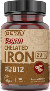 Deva Nutrition Vegan Chelated Iron bottle with 90 tablets