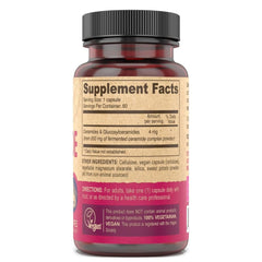 Fermented plant-based ceramides and glucosylceramides ingredients