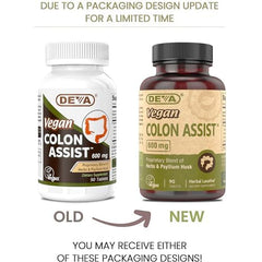 DEVA Vegan Colon Assist 90 Tabs Pack of 2 – Bottle 2 label