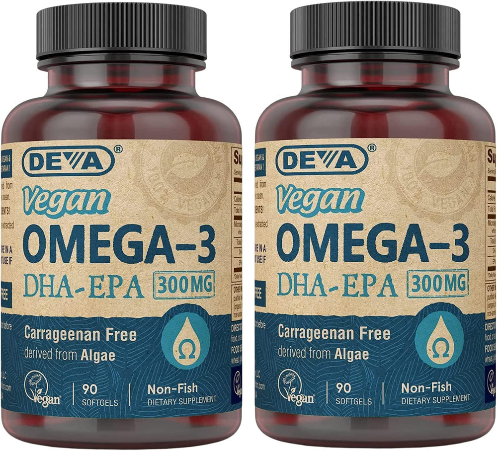 DEVA Vegan DHA-EPA Omega-3 bottle front