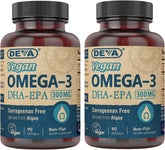 DEVA Vegan DHA-EPA Omega-3 bottle front