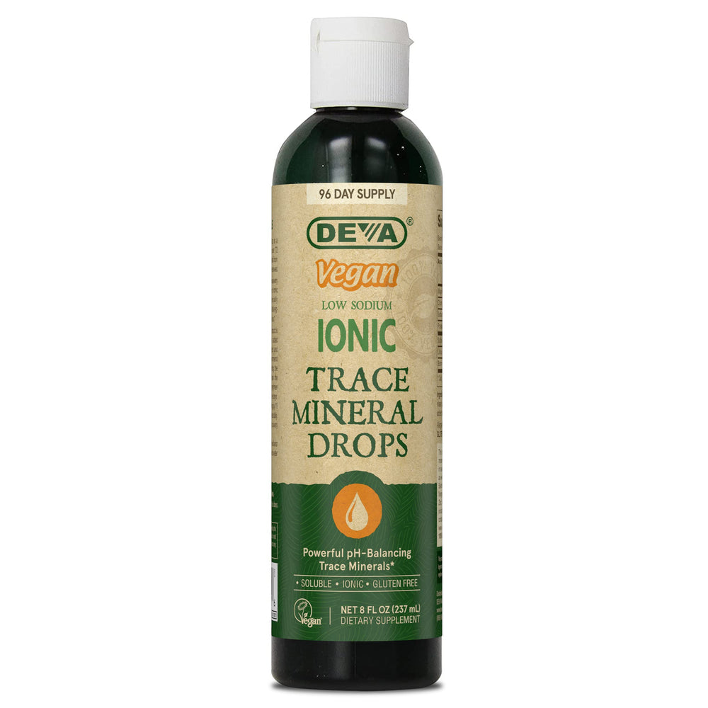 DEVA Vegan Ionic Trace Mineral Drops bottle, 8 oz