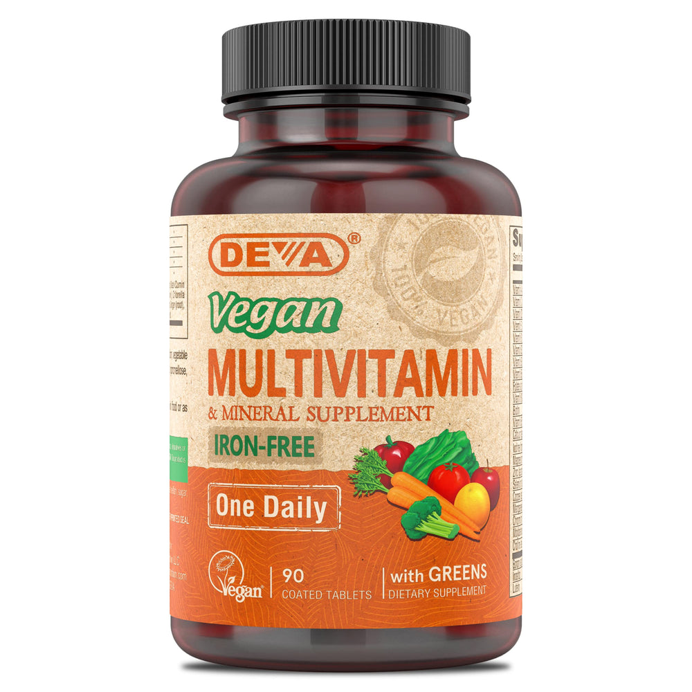 DEVA Vegan Iron-Free Multivitamin bottle front label