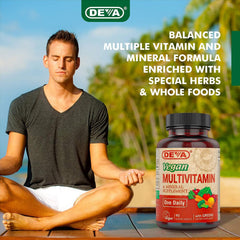 Front and side views of DEVA Vegan Multivitamin packaging
