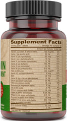 Nutrition facts panel for DEVA vegan multivitamin