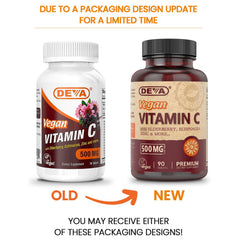 Botanical blend illustration for DEVA Vitamin C supplement