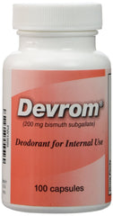 DEVROM 200mg Internal Deodorant Capsules bottle – front view