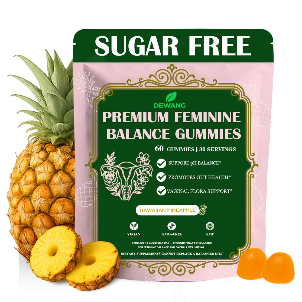 DEWANG Feminine Balance Gummies bottle on a clean white background