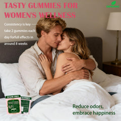 Graphic illustrating pH balance and vaginal health support