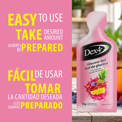 Dex4 glucose gel nutrition label closeup aids quick ingredient check.