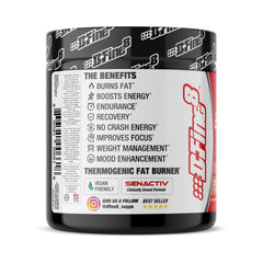 D-Fine8 scoop pouring powder suggests rapid mix and on-the-go energy support.