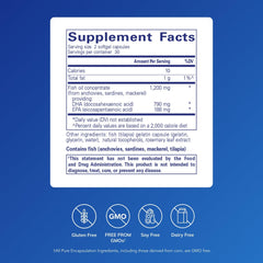 Close-up of DHA Ultimate bottle label