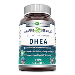 Amazing Formulas DHEA 100 mg bottle with 120 tablets