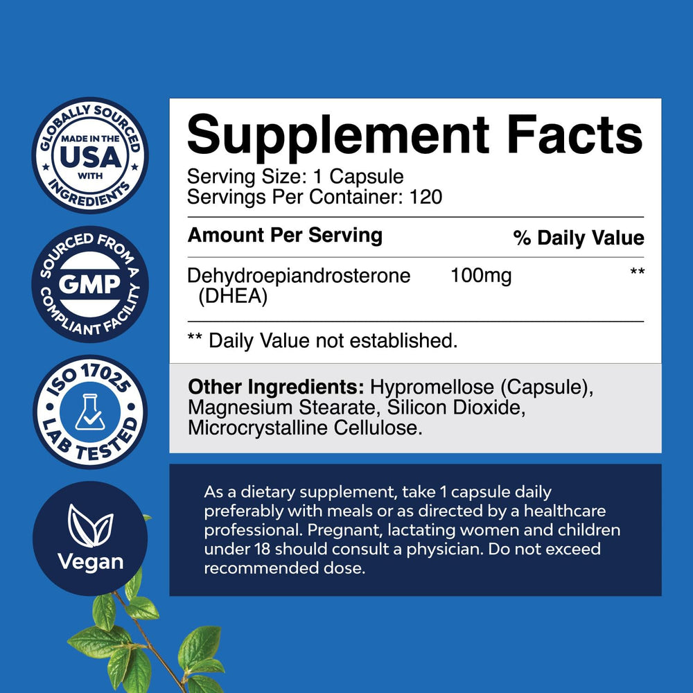 DHEA 100mg vegan capsules
