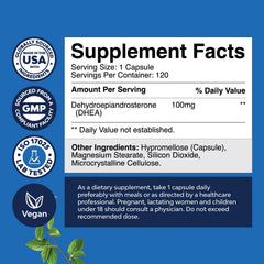 DHEA 100mg vegan capsules