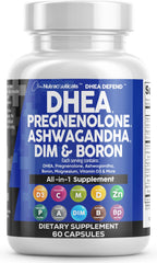Bottle of DHEA 200mg + Pregnenolone 100mg supplement