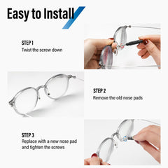 Clip-on silicone nose pads for eyeglasses, 13mm, Dhoptical, image 3 of 9