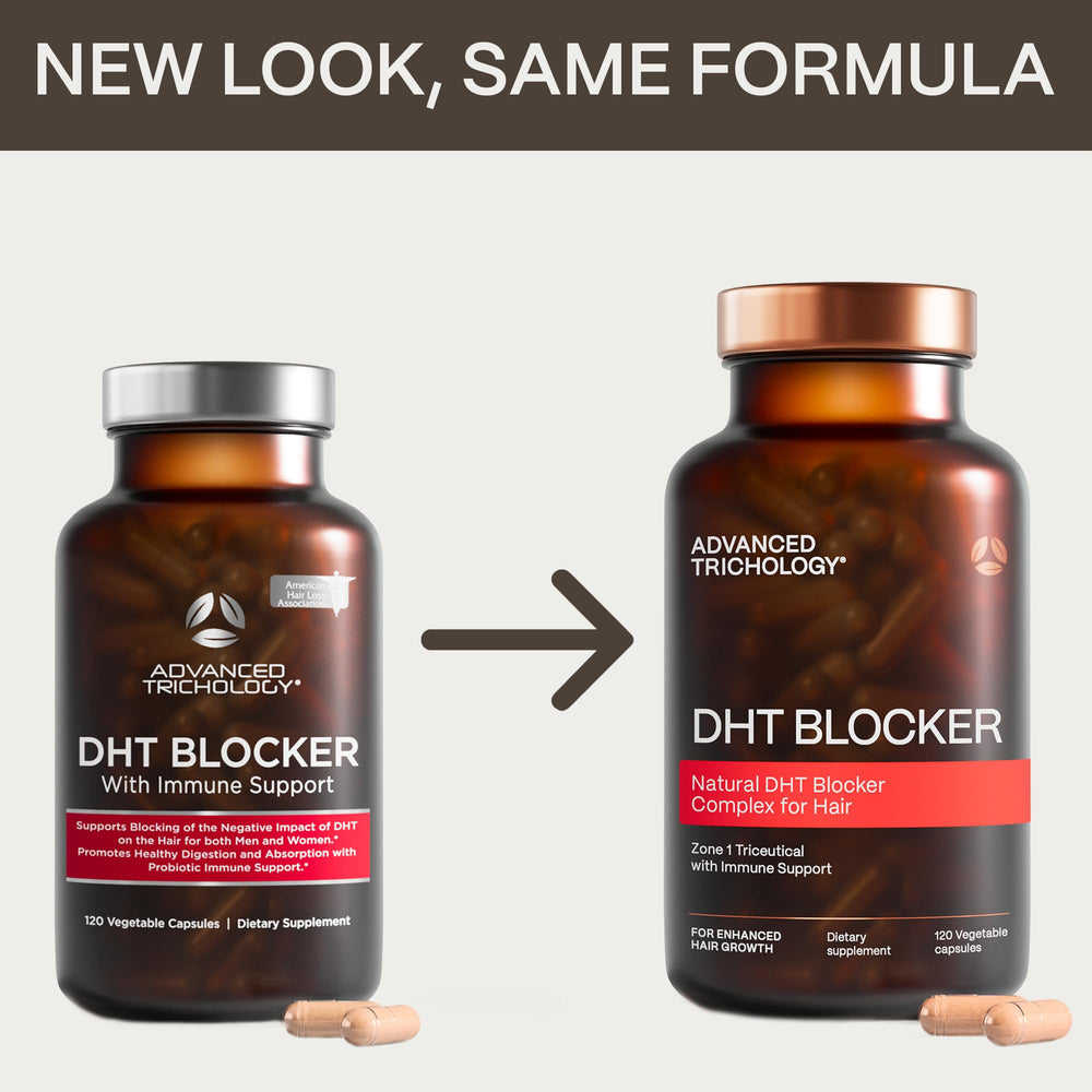 Before and after image showing hair growth with DHT Blocker (2)