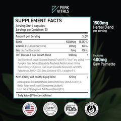 DHT Blocker for Men bottle back label