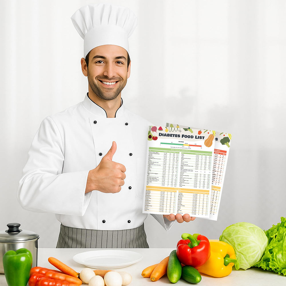 Sample diabetes food list and glycemic index chart excerpt