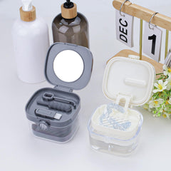All-in-one storage and cleaning solution for dental appliances