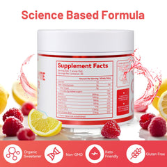 DIATMOON electrolytes powder ingredient highlights B vitamins and essential minerals