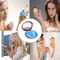 Compact and portable denture case suitable for handbags