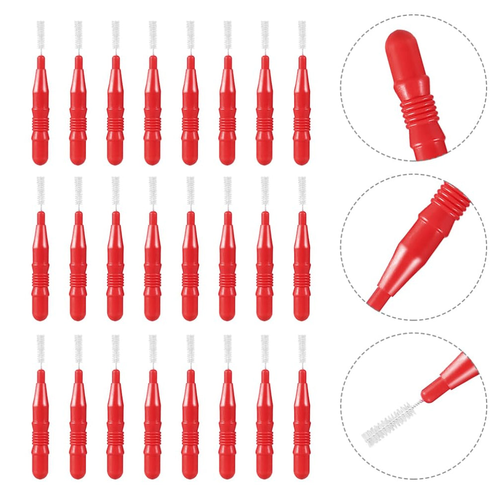 Soft plastic interdental brush for oral cleaning