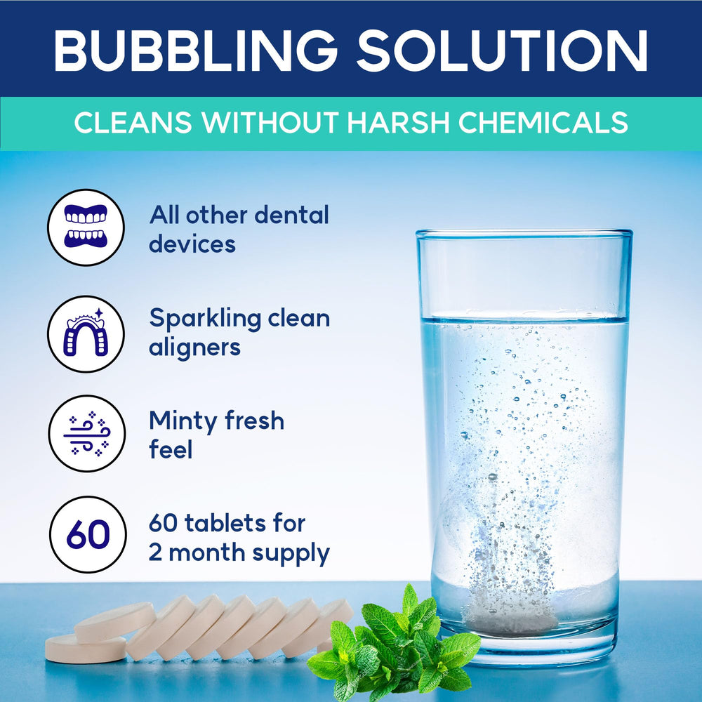 Odor and stain removal action for dental appliances