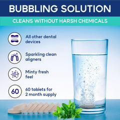 Odor and stain removal action for dental appliances