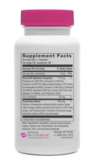Digestive enzymes blend illustration showing lipase, lactase, amylase and protease