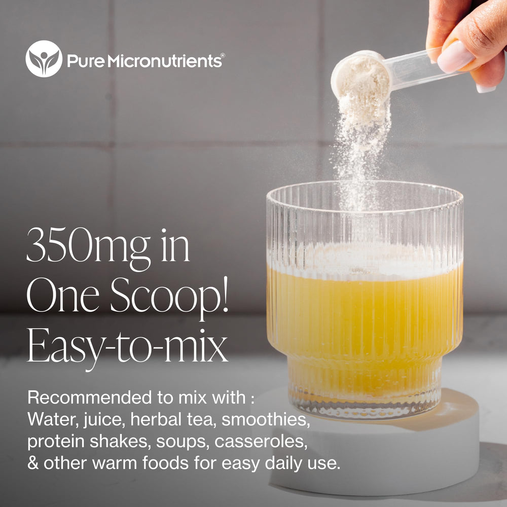 Magnesium powder aiding digestion and gut health