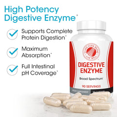 Close-up of enzyme capsules