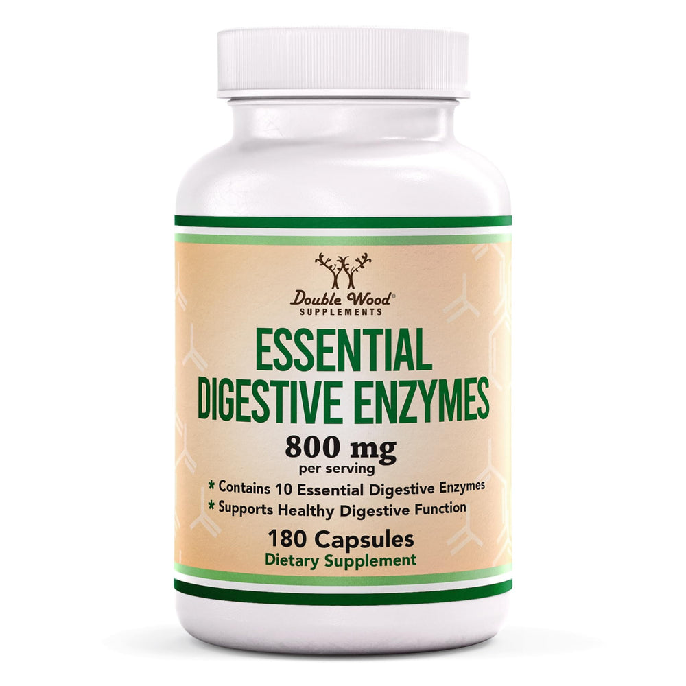 Double Wood Digestive Enzymes 800mg bottle front