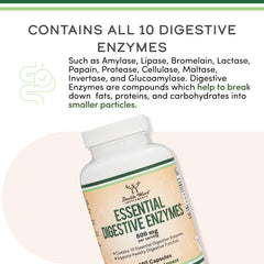 Vitazyme digestive enzymes branding on bottle