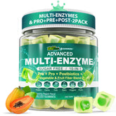 2-pack digestive enzymes gummies bottle with peach flavor