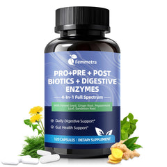 Digestive enzymes, probiotics, and gut-supporting blend for both women and men.