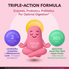 Prebiotic fibers and digestion support imagery