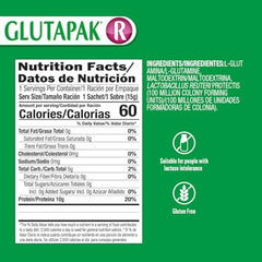 Gluten-free and lactose-free formula label