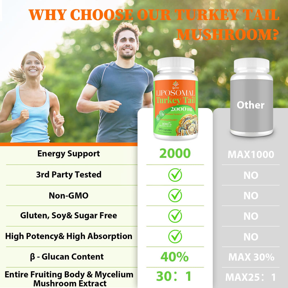 Digestive health turkey tail capsules supporting gut microbiome