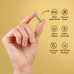 DigestLive Essential vegan gluten-free seals on bottle label