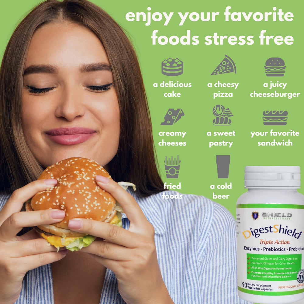 Gluten-free allergen label on DigestShield packaging