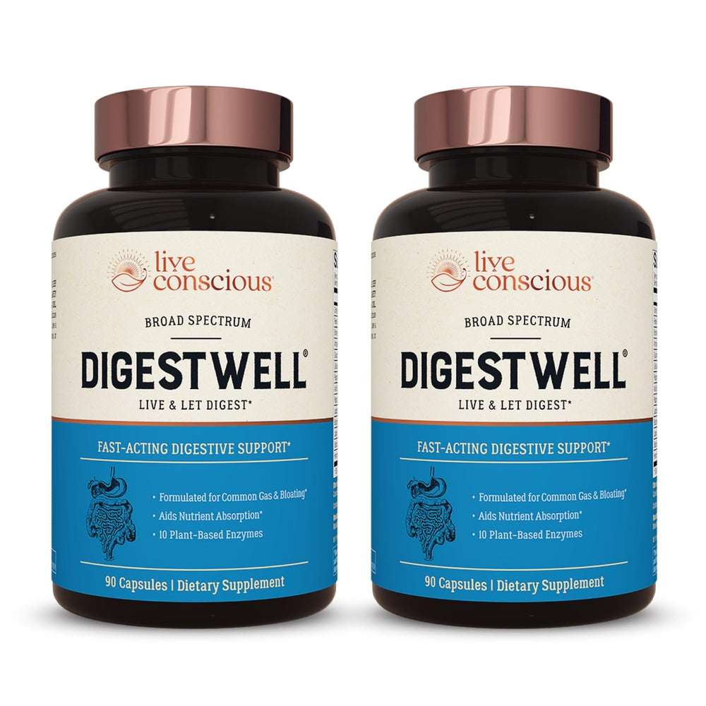 Live Conscious DigestWell 2-pack front view of bottle