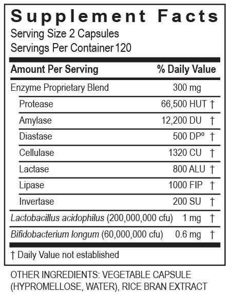 Made in USA stamp on DigestZyme bottle