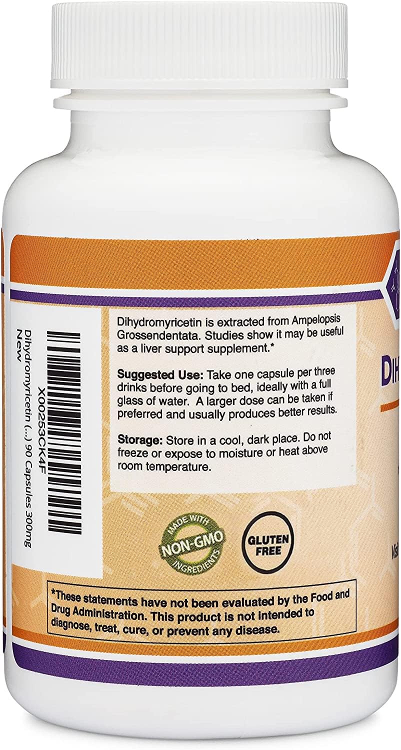 Close-up of dihydromyricetin capsules