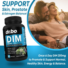 BioPerine-enhanced DIM supplement bottle label