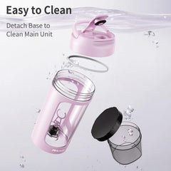 Shaker bottle with 22oz capacity and measurement markings