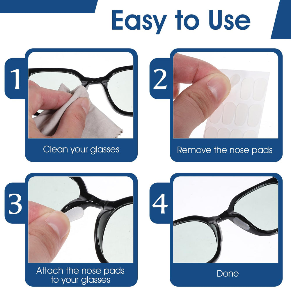 Dimensions of transparent nose pads and black holders